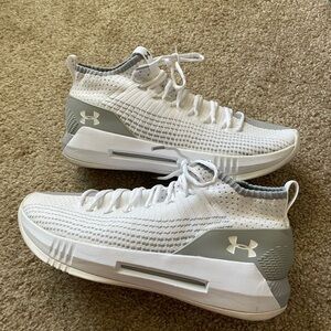 Under Armour White and Gray Athletic Shoes